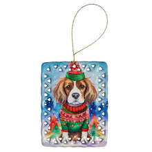 Load image into Gallery viewer, Cavalier Spaniel Christmas Porcelain Ornament