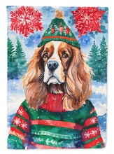 Load image into Gallery viewer, Cavalier Spaniel Christmas House Flag