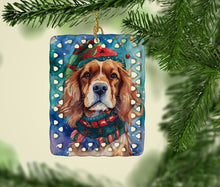 Load image into Gallery viewer, Cavalier Spaniel Christmas Porcelain Ornament