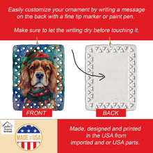 Load image into Gallery viewer, Cavalier Spaniel Christmas Porcelain Ornament