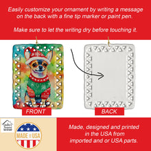 Load image into Gallery viewer, Chihuahua Christmas Porcelain Ornament