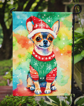 Load image into Gallery viewer, Chihuahua Christmas Garden Flag – Cozy Dog Holiday Decor with Tree &amp; Presents