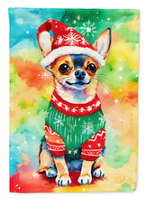 Load image into Gallery viewer, Chihuahua Christmas Garden Flag – Cozy Dog Holiday Decor with Tree &amp; Presents