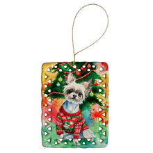 Load image into Gallery viewer, Chinese Crested Christmas Porcelain Ornament