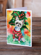 Load image into Gallery viewer, Chinese Crested Christmas Greeting Cards - Blank Note Cards – 8-Pack of Artist-Designed Cards with Envelopes