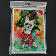 Load image into Gallery viewer, Chinese Crested Christmas Greeting Cards - Blank Note Cards – 8-Pack of Artist-Designed Cards with Envelopes