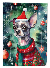 Load image into Gallery viewer, Chinese Crested Christmas Garden Flag – Cozy Dog Holiday Decor with Tree &amp; Presents