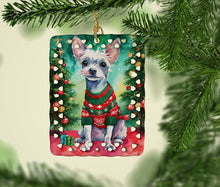 Load image into Gallery viewer, Chinese Crested Christmas Porcelain Ornament