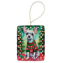 Load image into Gallery viewer, Chinese Crested Christmas Porcelain Ornament