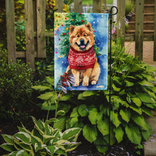 Load image into Gallery viewer, Chow Chow Christmas Garden Flag – Cozy Dog Holiday Decor with Tree &amp; Presents