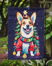 Load image into Gallery viewer, Corgi Christmas Garden Flag – Cozy Dog Holiday Decor with Tree &amp; Presents