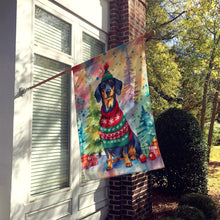 Load image into Gallery viewer, Dachshund Christmas House Flag