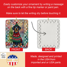Load image into Gallery viewer, Dachshund Christmas Porcelain Ornament
