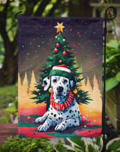Load image into Gallery viewer, Dalmatian Christmas Garden Flag – Cozy Dog Holiday Decor with Tree &amp; Presents