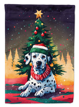 Load image into Gallery viewer, Dalmatian Christmas Garden Flag – Cozy Dog Holiday Decor with Tree &amp; Presents