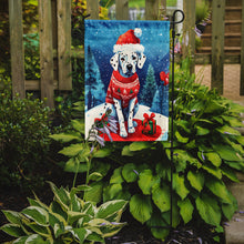 Load image into Gallery viewer, Dalmatian Christmas Garden Flag – Cozy Dog Holiday Decor with Tree &amp; Presents