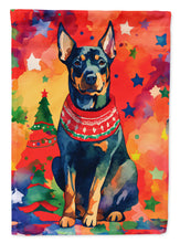 Load image into Gallery viewer, Doberman Pinscher Christmas House Flag