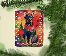 Load image into Gallery viewer, Doberman Pinscher Christmas Porcelain Ornament
