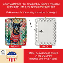 Load image into Gallery viewer, Doberman Pinscher Christmas Porcelain Ornament