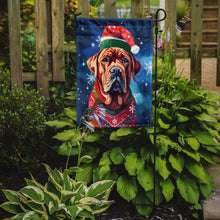 Load image into Gallery viewer, Dogue de Bordeaux Christmas Garden Flag – Cozy Dog Holiday Decor with Tree &amp; Presents