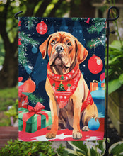 Load image into Gallery viewer, Dogue de Bordeaux Christmas Garden Flag – Cozy Dog Holiday Decor with Tree &amp; Presents