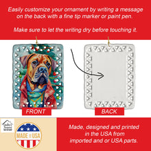 Load image into Gallery viewer, Dogue de Bordeaux Christmas Porcelain Ornament