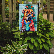 Load image into Gallery viewer, Dogue de Bordeaux Christmas Garden Flag – Cozy Dog Holiday Decor with Tree &amp; Presents