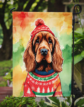 Load image into Gallery viewer, English Cocker Spaniel Christmas Garden Flag – Cozy Dog Holiday Decor with Tree &amp; Presents