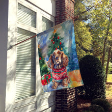 Load image into Gallery viewer, English Cocker Spaniel Christmas House Flag