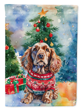 Load image into Gallery viewer, English Cocker Spaniel Christmas House Flag