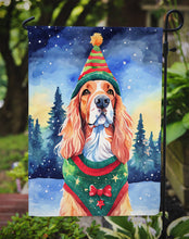 Load image into Gallery viewer, English Setter Christmas Garden Flag – Cozy Dog Holiday Decor with Tree &amp; Presents