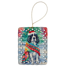Load image into Gallery viewer, English Springer Spaniel Christmas Porcelain Ornament