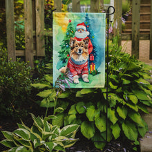 Load image into Gallery viewer, Finnish Lapphund Christmas Garden Flag – Cozy Dog Holiday Decor with Tree &amp; Presents