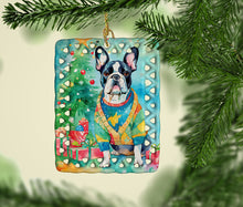 Load image into Gallery viewer, French Bulldog Christmas Porcelain Ornament