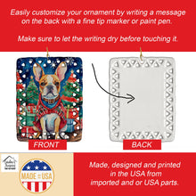 Load image into Gallery viewer, French Bulldog Christmas Porcelain Ornament