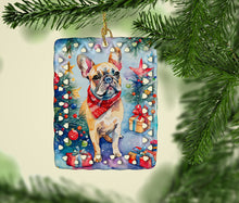 Load image into Gallery viewer, French Bulldog Christmas Porcelain Ornament