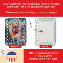 Load image into Gallery viewer, French Bulldog Christmas Porcelain Ornament