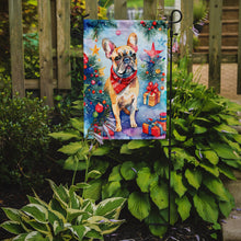 Load image into Gallery viewer, French Bulldog Christmas Garden Flag – Cozy Dog Holiday Decor with Tree &amp; Presents