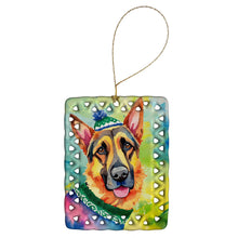 Load image into Gallery viewer, German Shepherd Christmas Porcelain Ornament