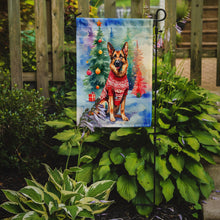 Load image into Gallery viewer, German Shepherd Christmas Garden Flag – Cozy Dog Holiday Decor with Tree &amp; Presents