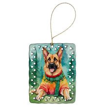 Load image into Gallery viewer, German Shepherd Christmas Porcelain Ornament