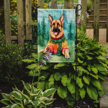 Load image into Gallery viewer, German Shepherd Christmas Garden Flag – Cozy Dog Holiday Decor with Tree &amp; Presents