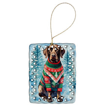 Load image into Gallery viewer, German Shorthaired Pointer Christmas Porcelain Ornament