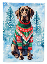 Load image into Gallery viewer, German Shorthaired Pointer Christmas Garden Flag – Cozy Dog Holiday Decor with Tree &amp; Presents