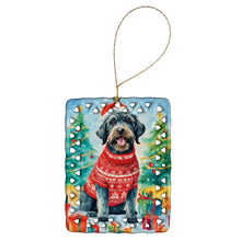 Load image into Gallery viewer, German Wirehaired Pointer Christmas Porcelain Ornament