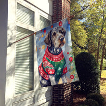 Load image into Gallery viewer, German Wirehaired Pointer Christmas House Flag