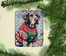 Load image into Gallery viewer, German Wirehaired Pointer Christmas Porcelain Ornament