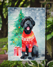 Load image into Gallery viewer, Giant Schnauzer Christmas Garden Flag – Cozy Dog Holiday Decor with Tree &amp; Presents