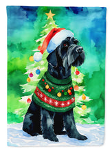 Load image into Gallery viewer, Giant Schnauzer Christmas Garden Flag – Cozy Dog Holiday Decor with Tree &amp; Presents