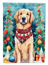 Load image into Gallery viewer, Golden Retriever Christmas House Flag